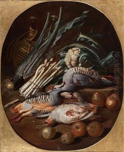 Composition Aux Perdrix Rouges Et Perdreaux Gris, Fruits Et Legumes by Jacob van der (Giacomo da Castello) Kerckhoven
