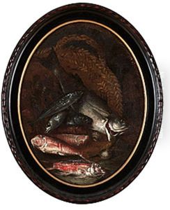 Stilleben Med Fiskar Och Musslor by Jacob van der (Giacomo da Castello) Kerckhoven