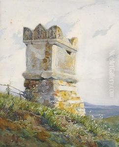 Blick Auf Das Grabmal Kaiser Neros by Hermann Baumeister