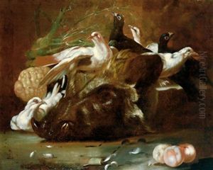 Natura Morta Con Uccelli E La Testa Di Un Cinghiale Natura Morta Con Uccelli E La Testa Di Un Cinghiale