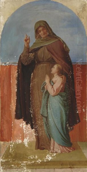 Zwei Altarbilder, Heilige Mutter Anna Mit Maria -christus - view 1