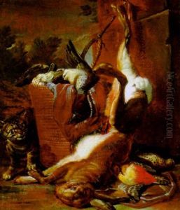 Stilleben Mit Erlegtem Wild Und Einer Katze Stilleben Mit Erlegtem Wild Und Einer Katze