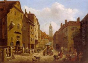 Dresden. Zuckerfigurenhandler In Der Dresdner Altstadt Am Weiseritzer Muhlgraben
