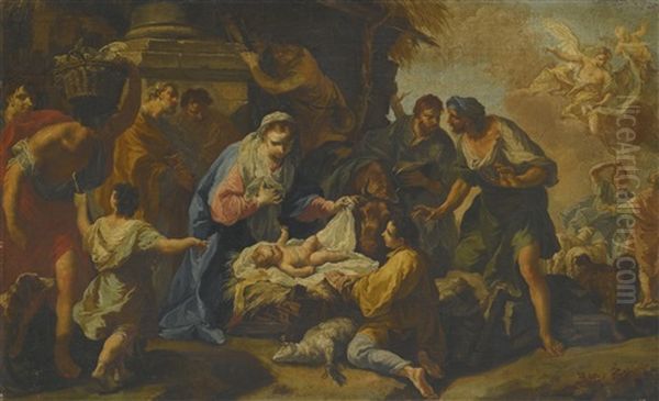 Adoration Of The Shepherds by Anton Kern