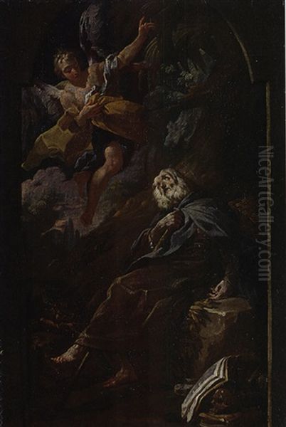 Dem Hl. Antonius Abbas Erscheint Ein Engel - view 1