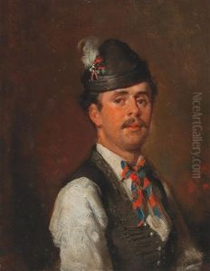 Young Man In Traditional Costume by Hermann Kern