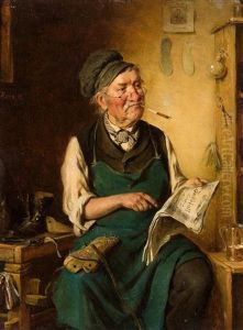 Lesender In Einem Interieur