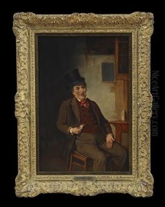 Man Seated, Holding A Token