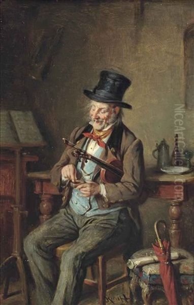 A Violinist Taking Snuff - view 1