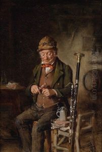 Jausenzeit Des Fagottspielers by Hermann Kern
