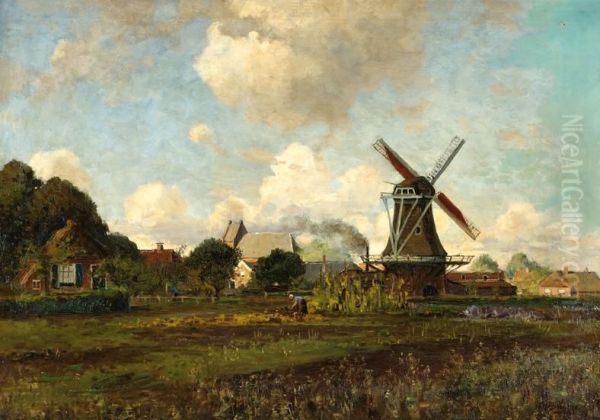 View Of A Landscape With A Mill In Barchem - view 1