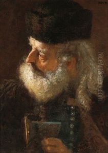 Portrait Eines Mannes Mit Weisem Bart by Hermann Kern