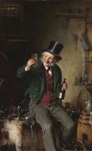 Der Altere Herr Bei Der Weinprobe