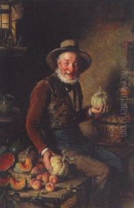 Mann Mit Kurbissen
