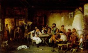 Musikalische Unterhaltung In Einem Ungarischen Wirtshaus by Hermann Kern