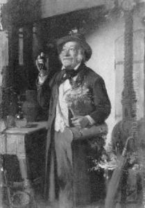 Alter Botaniker Bei Der Weinprobe by Hermann Kern