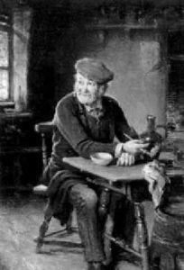 Bauer In Seiner Stube Mit Seiner Pfeife by Hermann Kern