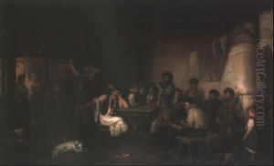Musikanten In Einer Tiroler Wirtsstube by Hermann Kern