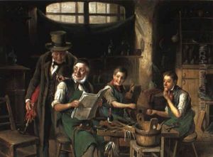 In Der Schusterwerkstatt by Hermann Kern