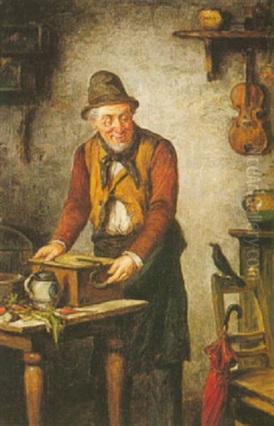 Old Man With A Musical Instrument - view 1