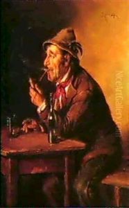 Pfeife Rauchender Bauer by Hermann Kern