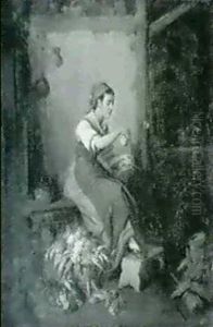 Die Kuchenmagd by Hermann Kern