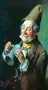 A Bavarian Beer Drinker by Hermann Kern