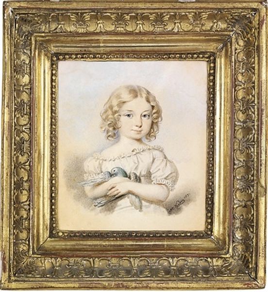 A Young Girl In White Shift With Ruched Borders - view 1