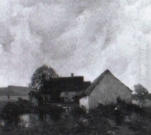 Bauerngehoft Mit Einem Teich