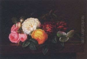 Roser Pa En Karm by Hansine Kern-Eckersberg