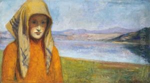 Young Lady With A Yellow Scarf Young Lady With A Yellow Scarf