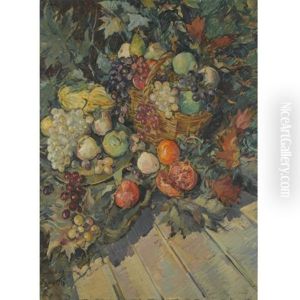 Still Life With Fruit by Constantin Alexeevich Kerovin