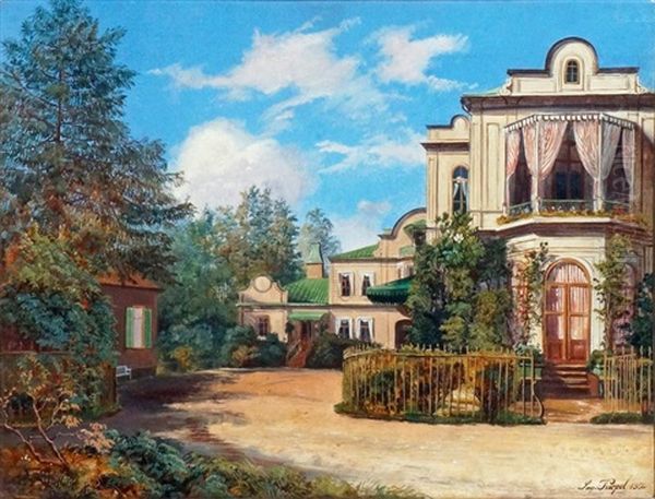 Vue De La Campagne Wolkhonsky A Kamennoi Ostrow Prise En A L'epoque Du Mariage De Mme La Comtesse Adelaide De Bylandt Qui Y A Ete Celebre Le 5/17 Septembre - view 1