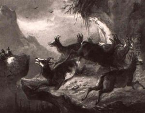 Gamsjagd by Lipot (Leopold) Kerpel