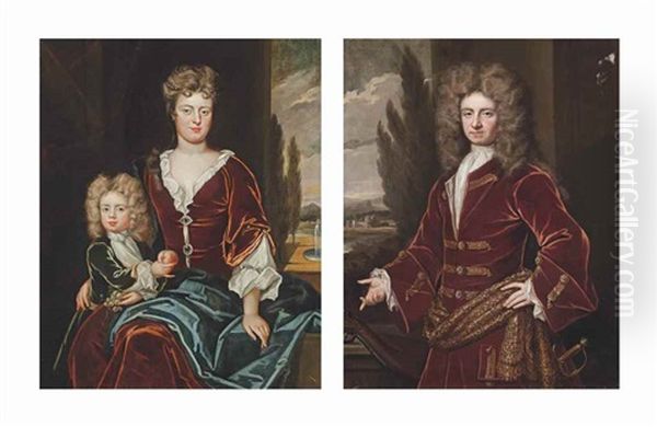 Portrait Of Ann Whitfield Of Canterbury (1630-1703), Nee Whitfield Of Ives Place; And Portrait Of John Whitfield Of Canterbury (1626-1705) - view 1