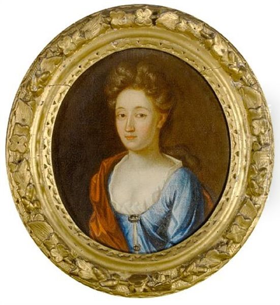 Portrait Of A Lady In A Blue Dress And A Red Shawl (+ 3 Others; Set Of 4) - view 1