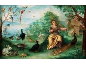 Landschaft Mit Paradiesvogeln, Tieren Und Allegorie by Jan van Kessel the Elder