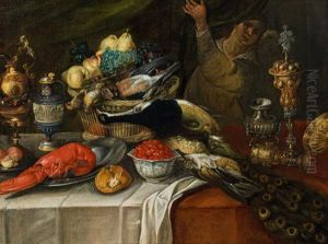 Still Life With Lobster And Raspberries by Jan van Kessel the Elder
