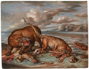 Battle Between Crocodiles And A Hippo