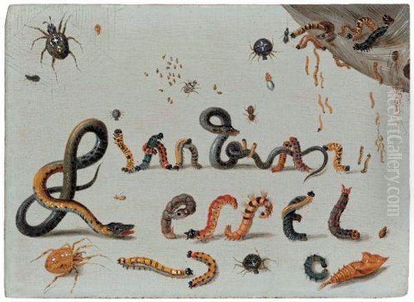 Spiders, Snakes And Caterpillars Entwined To Spell The Artist's Name - view 1