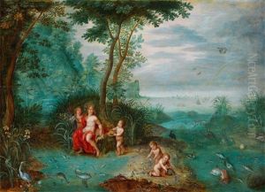 An Allegory Of The Element Of Water by Jan van Kessel the Elder