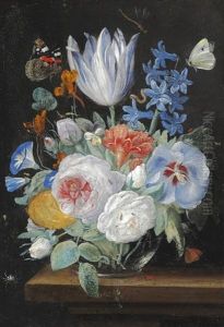 Still Life With Flowers And Insects by Jan van Kessel the Elder