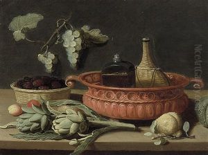 Nature Morte Aux Fruits Et Artichauts