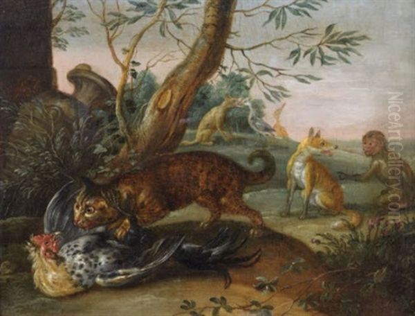 Le Coq Et Le Chat, Le Renard Et Le Singe, Le Loup Et La Cigogne - view 1