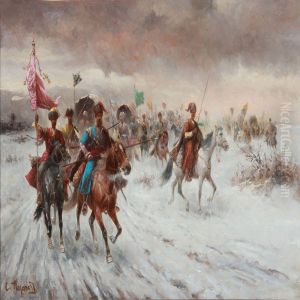 Transporting Gold In Siberia by Adolf Baumgartner