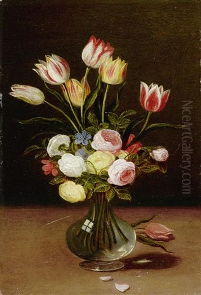Blumen Mit Tulpen Und Pfingstrosen In Einer Vase - view 1