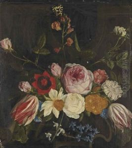 Jetee De Fleurs Et Papillons by Jan van Kessel the Elder