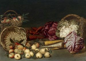 Ein Stillleben Mit Kohlkopfen, Mohrruben, Pastinaken Und Apfeln