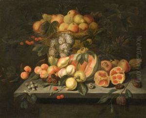 Nature Morte De Fruits Disposes Sur Un Entablement Nature Morte De Fruits Disposes Sur Un Entablement