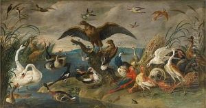 The Coronation Of The King Of The Birds by Jan van Kessel the Elder